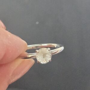 Elegant Silver Solitaire Ring